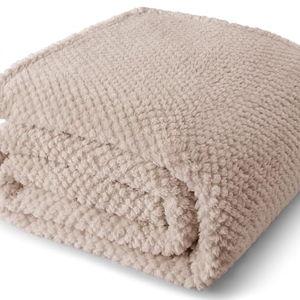 Whale Flotilla King Size Fuzzy Fleece Blanket for Bed, 90x104 Inch Fluffy Warm Soft Jacquard Blankets for All Season, Lightweight and Cozy, Camel
