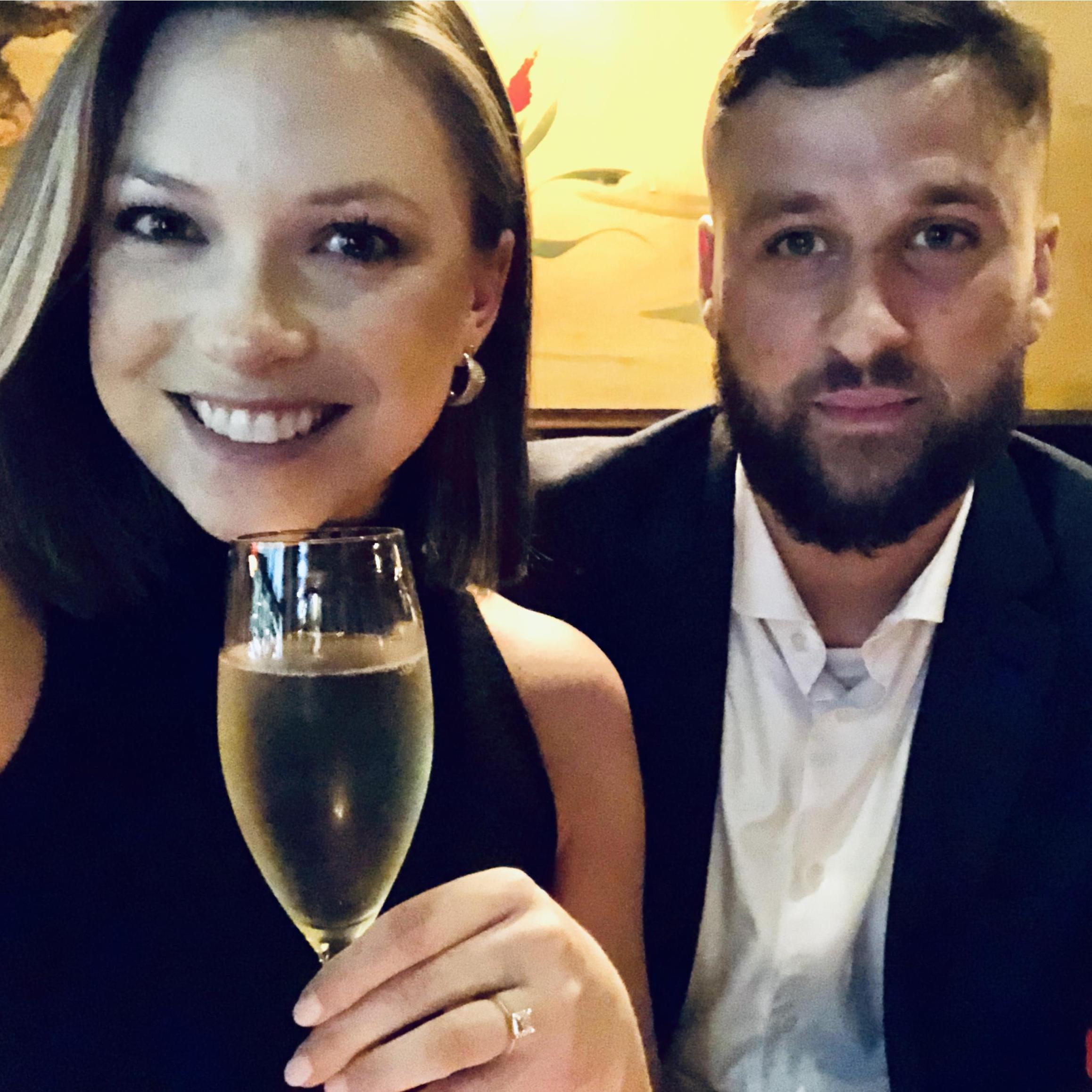 Celebrating getting engaged!