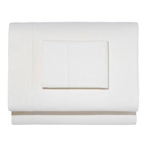 King Size 280-Thread-Count Pima Cotton Percale Sheet Set in White