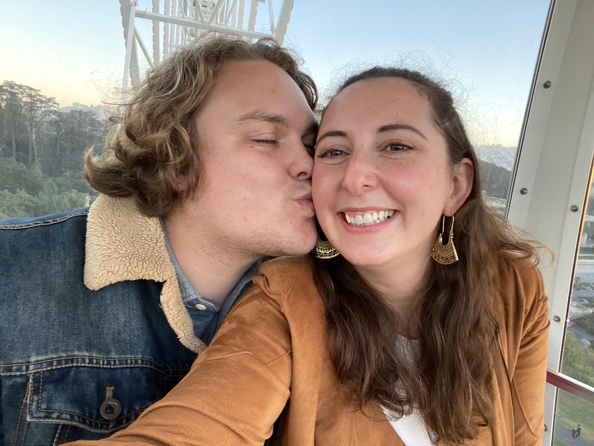 Moments before Barrett proposed!