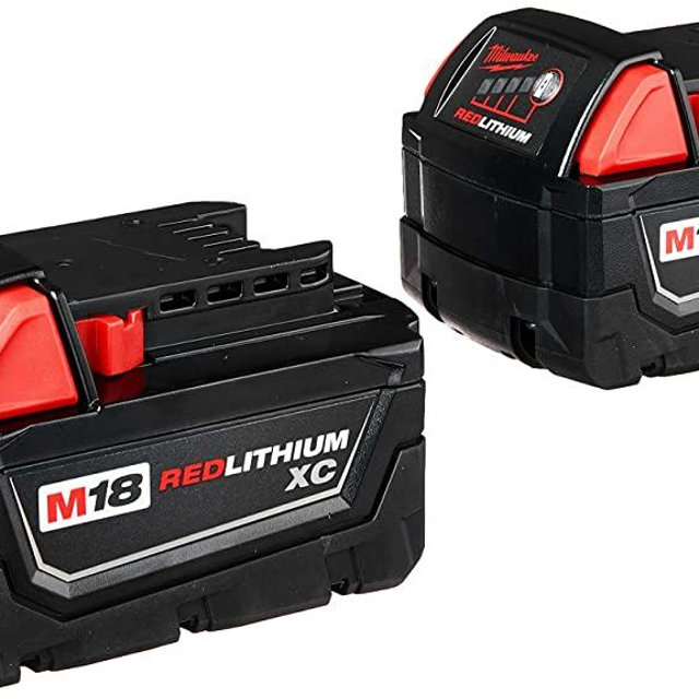 Milwaukee 48-11-1822 Dual M18 Genuine OEM 3 Amp Hour 18V Lithium Ion XC Extended Capacity Battery with Redlink Intelligence and Extreme Weather Performance (2 Pack of 48-11-1828)