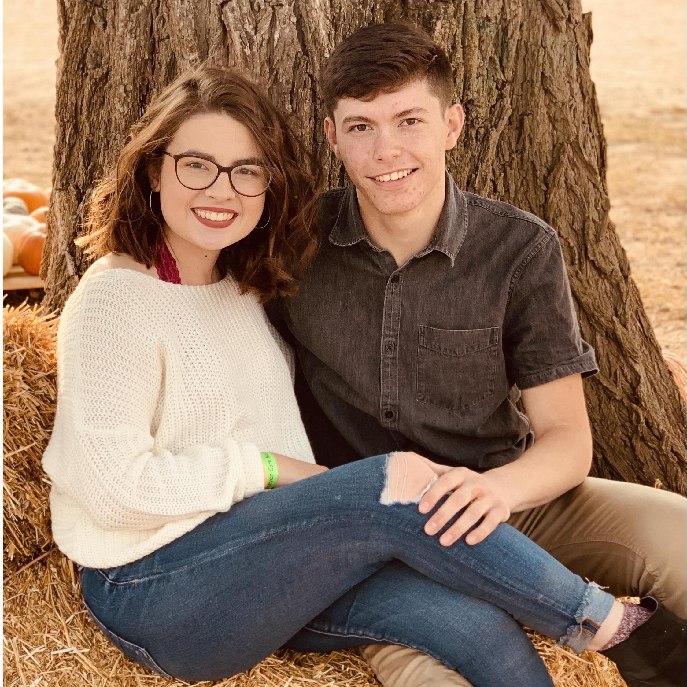 Thanksgiving 2020! The couple's mutual friends had a mini pumpkin patch photoshoot!