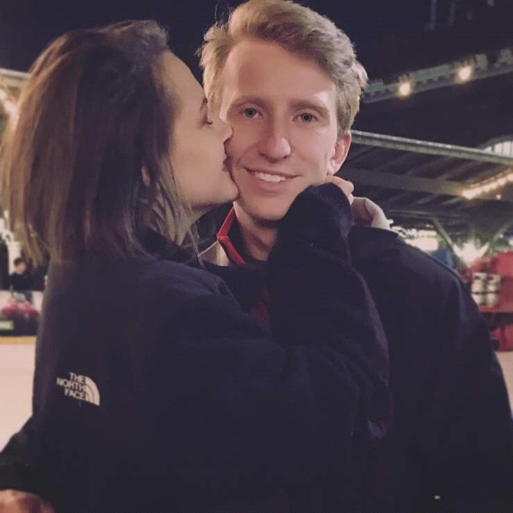 Ice skating in December 2018. Chase was clearly smitten.