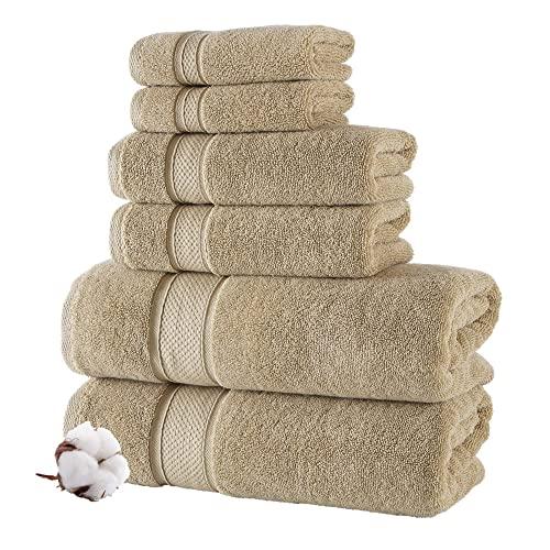 Nova Luxury Bath Towel Set - Ultra Soft Premium Turkish Cotton Bath Towels - Absorbent Bathroom Towels - Complete Hotel Bathroom Set: 2 Turkish Bath Towels, 2 Hand Towels, 2 Washcloths