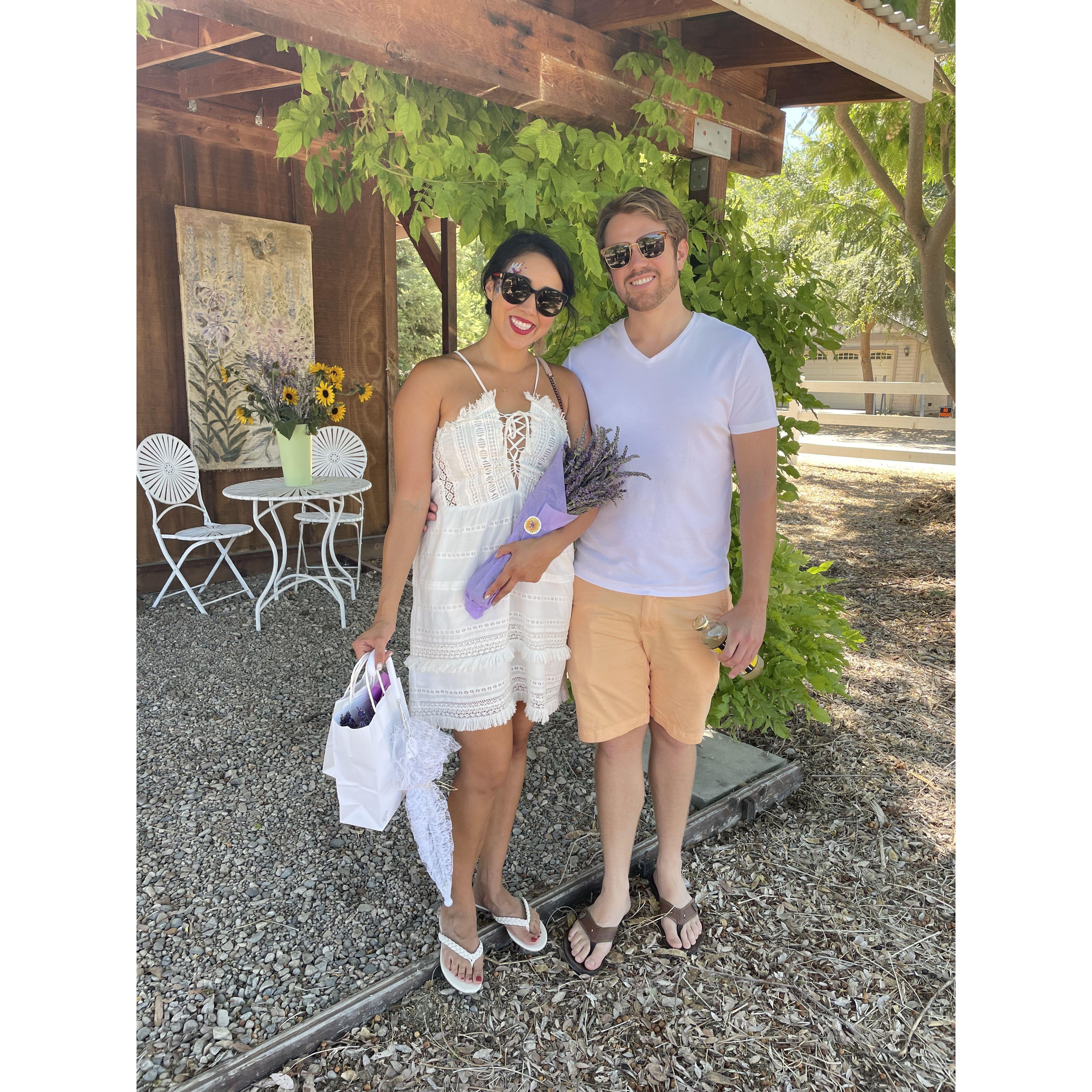 Have kept our tradition of travel for birthday celebrations. This day we visited a lavender farm in Ojai the day before Zach's birthday. July 2021.