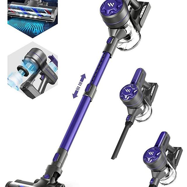 Cordless Vacuum, Stick Cordless Vacuum Cleaner with 2200mAh Powerful Lithium Batteries, Up to 30 Mins Runtime Handheld Vacuum Cleaner, 4 in 1 Lightweight Quiet Vacuum Cleaner Perfect for Hardwood