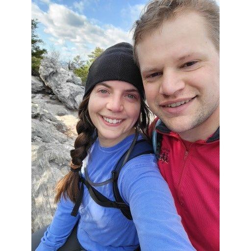Our first camping trip together at Hanging Rock State Park