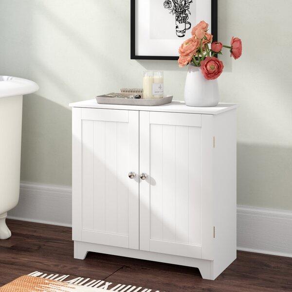 White Semi Gloss Cassella Contemporary Country Double Door 23.6" W x 23.6" H Cabinet