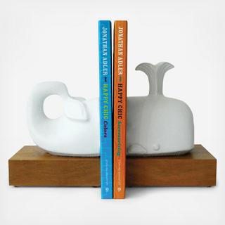 Menagerie Whale Bookend Set