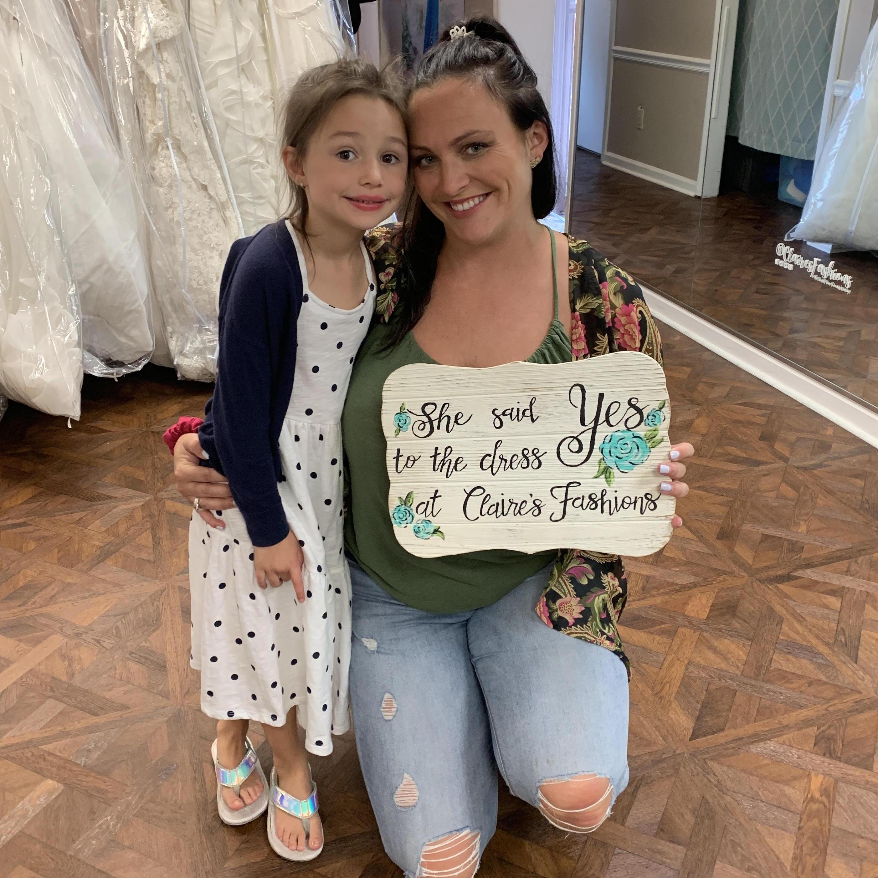 I said, "Yes to the dress!" on 9.14.2019 with my maid of honor's help