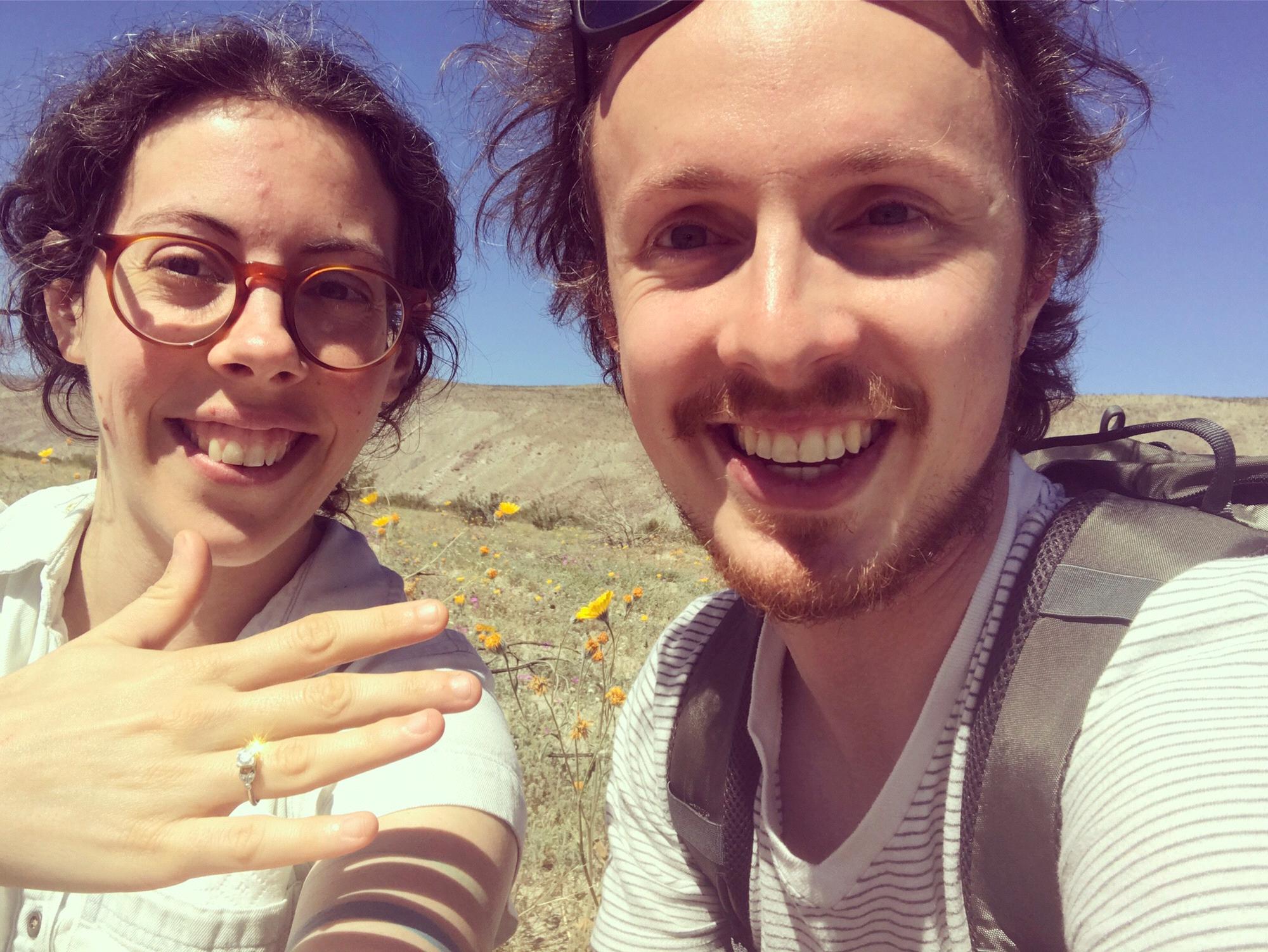 Anzo-Borrego desert engagement! We were lucky to see the once-in-a-decade Superbloom of desert flowers.