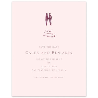 Lightest Blush, Pink Wedding Digital Save the Date - Dunluce Suits