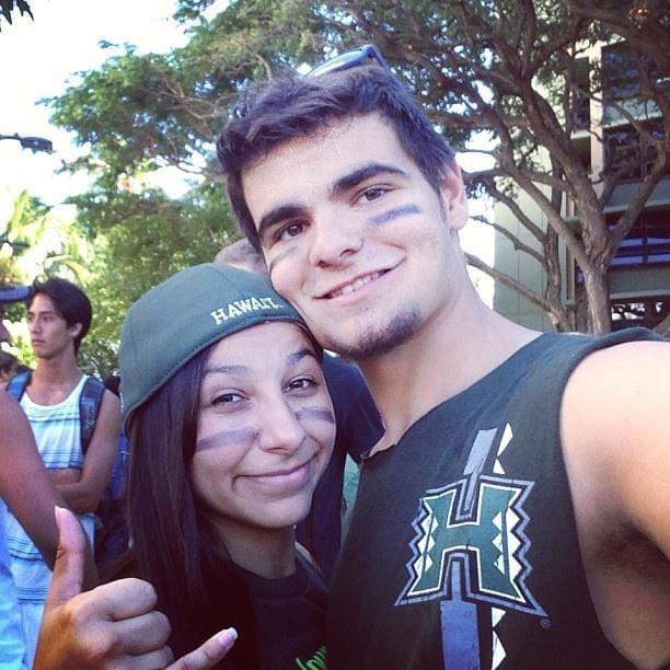 Our first UH Manoa football game!