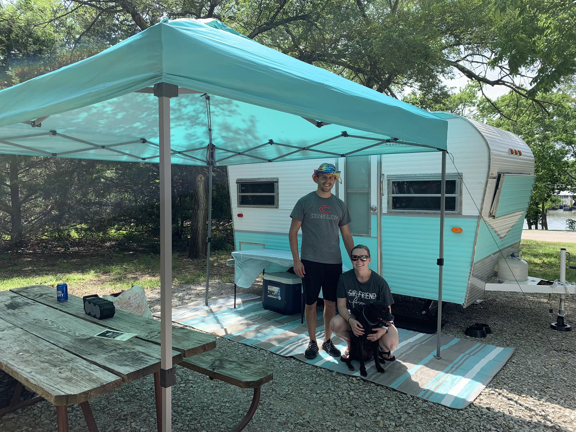 Our first adventure after restoring our camper together!!