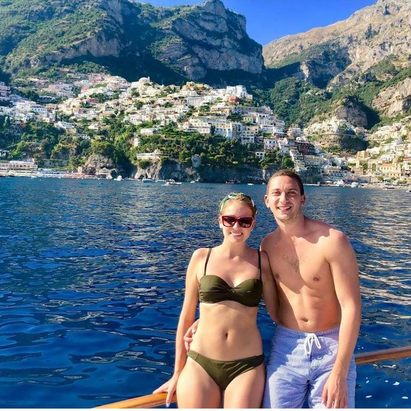 Boating in Positano, Italy with Eric's family - August 2019