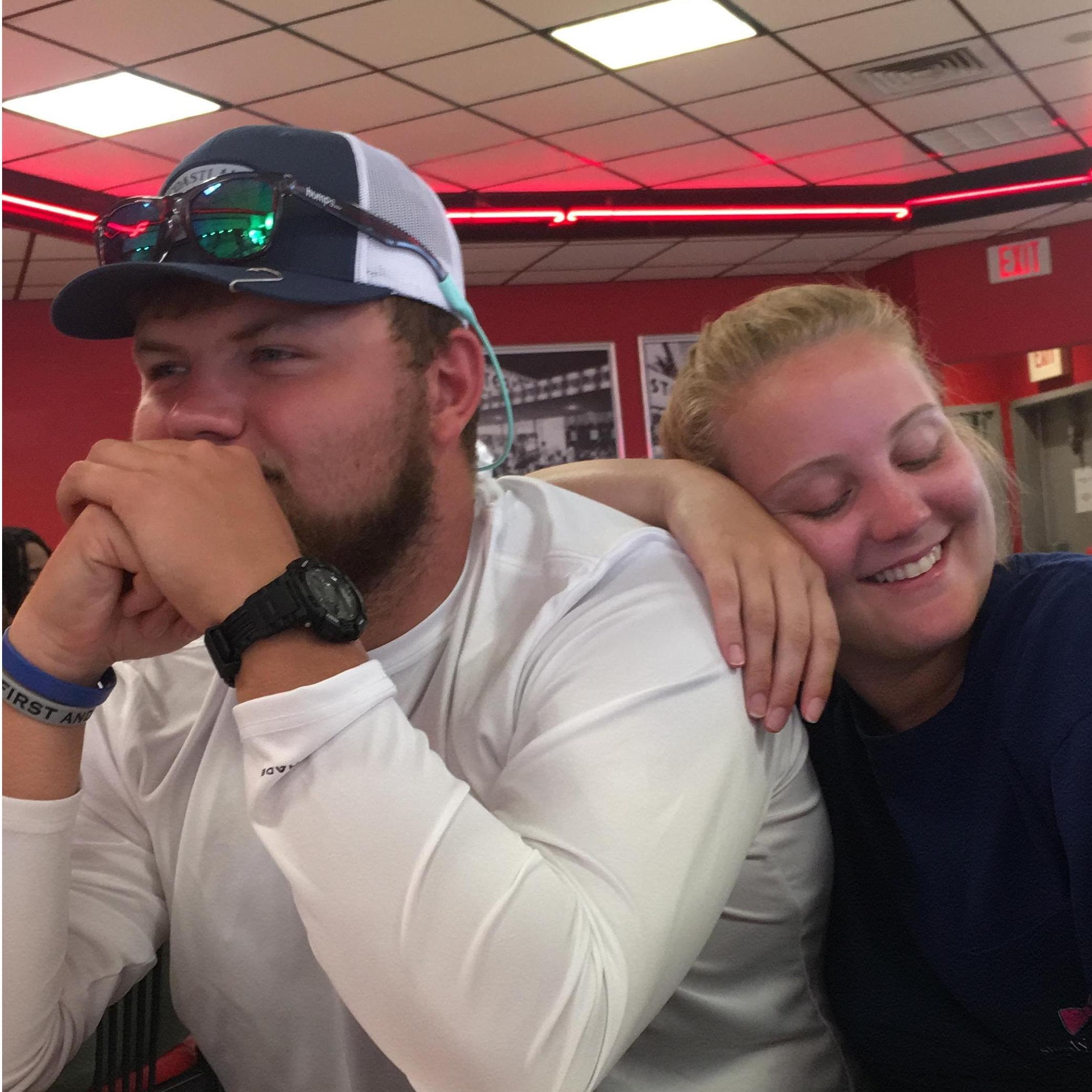 Waiting for our food as always lol