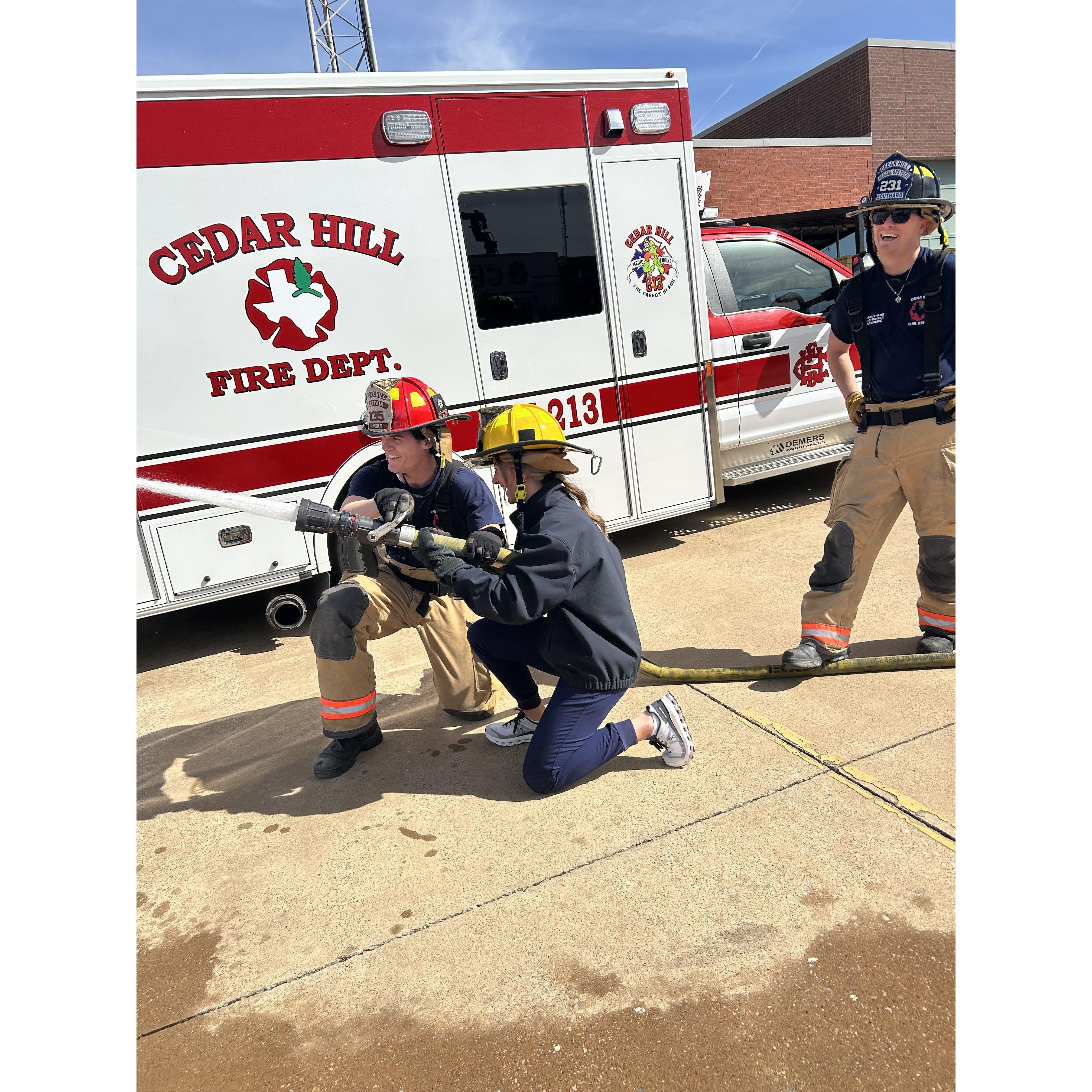 Our first time around one another!