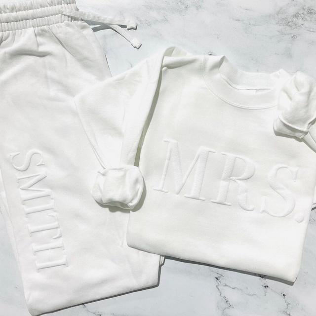 Embossed Bridal Gift Set, Mrs. Sweatshirt,...