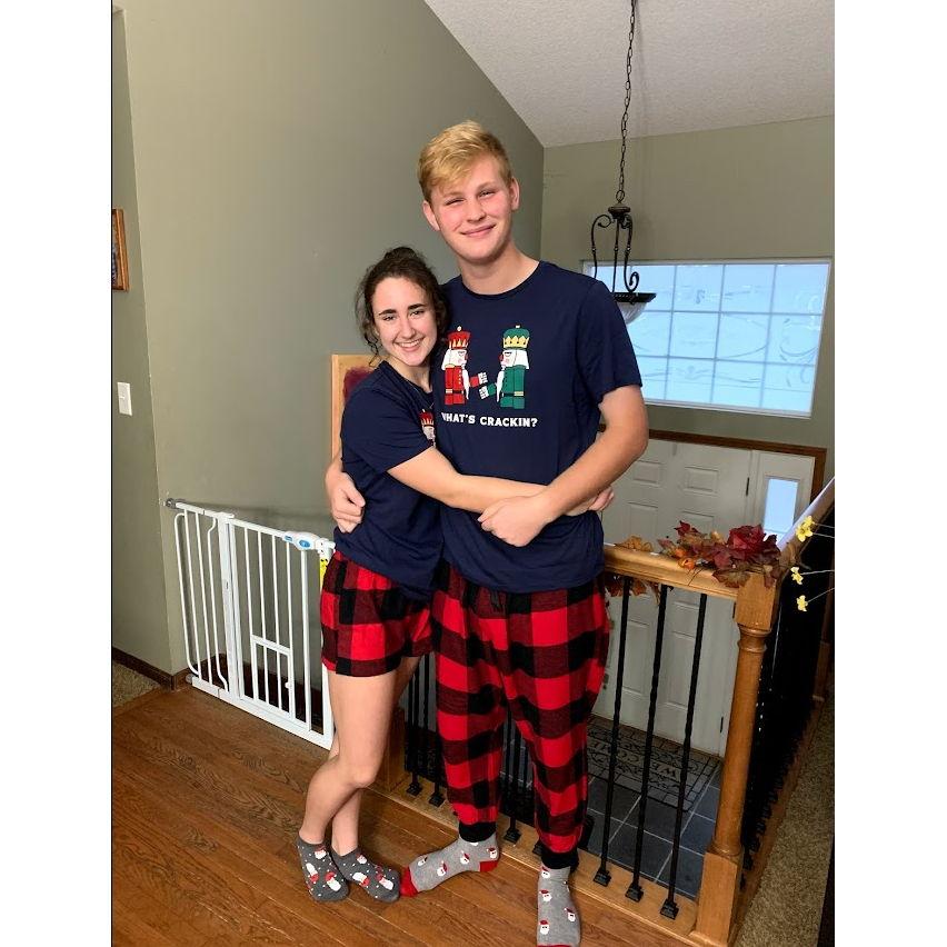 Matching Christmas PJs became a tradition