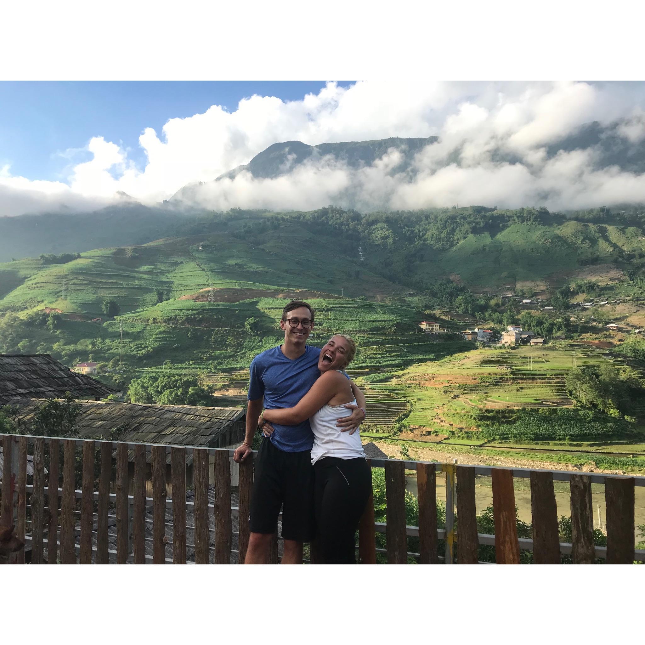 Hiking the hills of Sapa, Northern Vietnam, Summer 2018.