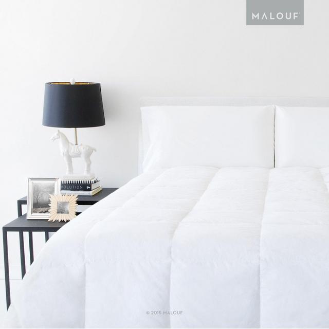 MALOUF Woven White Down and Feather Blend Comforter-Cal King