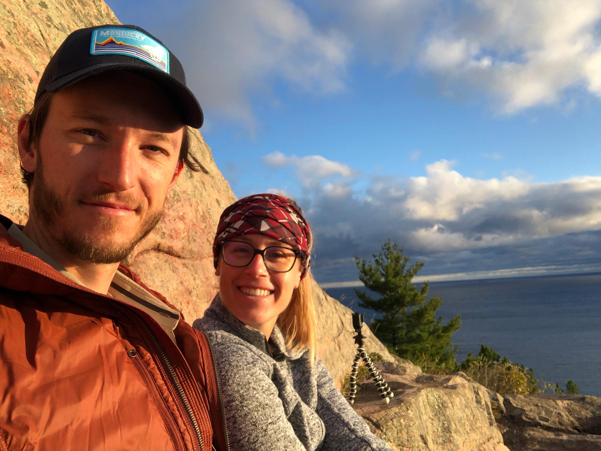 Sunrise hike in Michigan