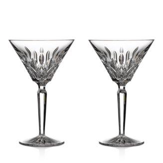 Waterford Lismore Crystal Martini Glass, Set of 2