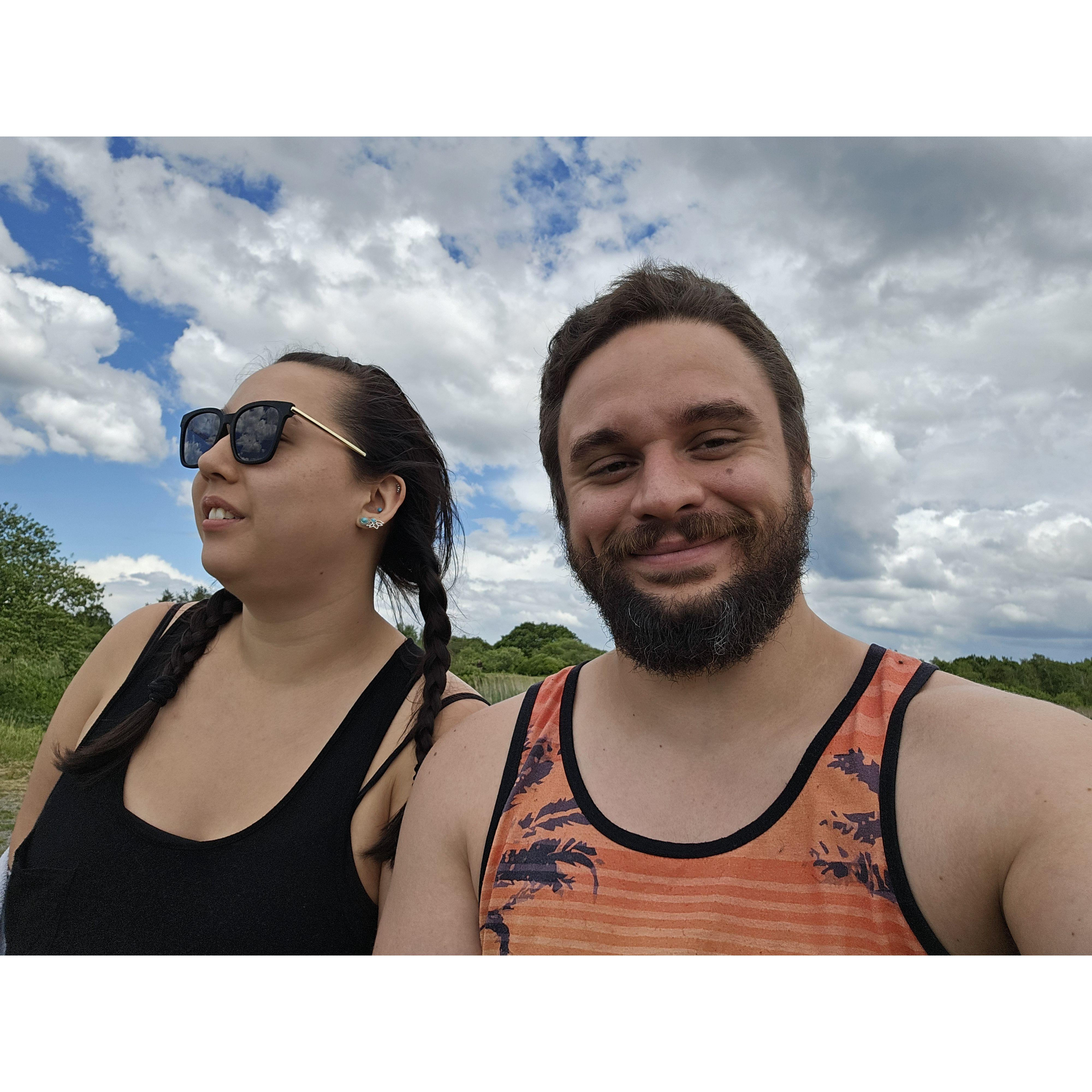 Beautiful day out near the ocean