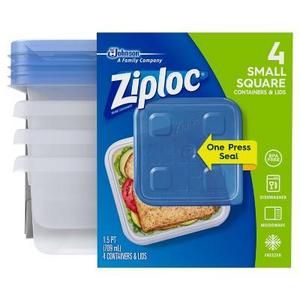 Ziploc® Small Square Containers - 4ct