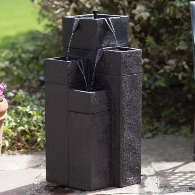 Smart Solar Square Solar Garden Outdoor Fountain