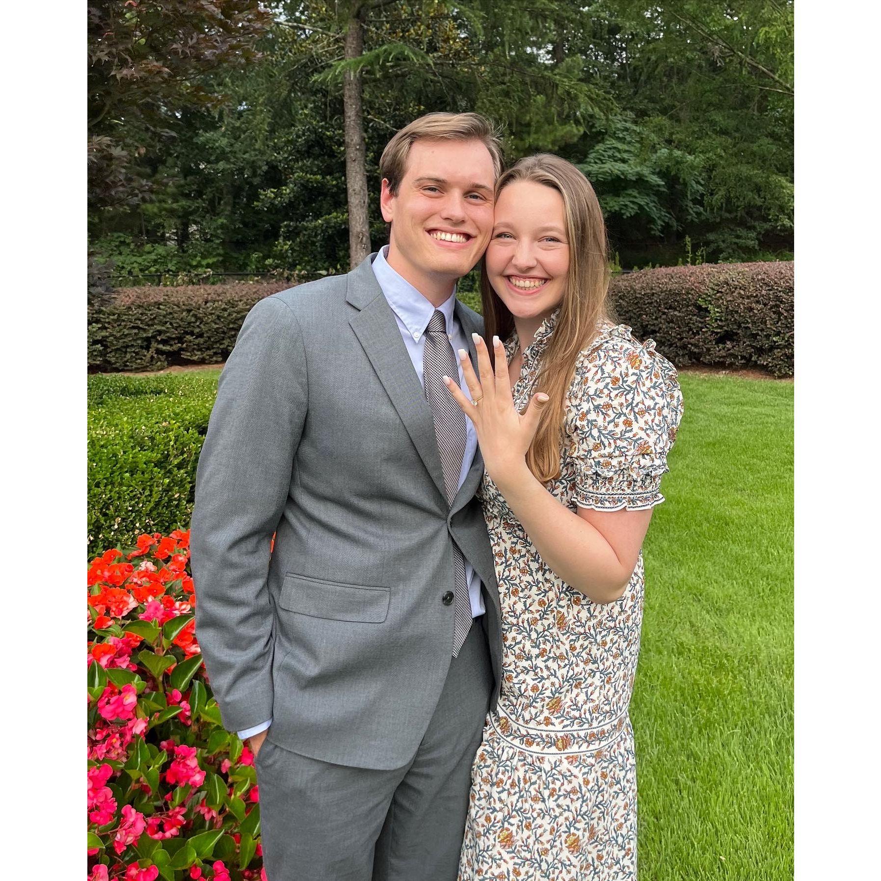 Our first picture as an engaged couple!