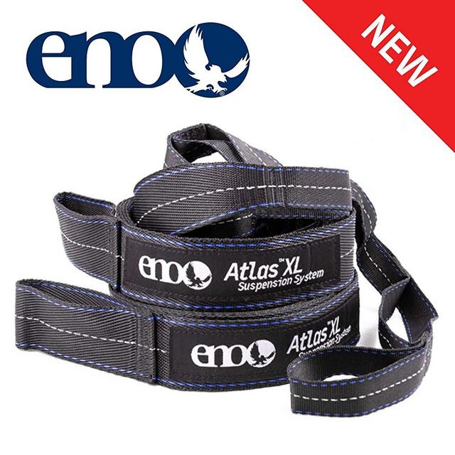 ENO, Eagles Nest Outfitters Atlas XL Hammock Straps Suspension System with Storage Bag, 400 LB Capacity, 13'6" x 1.5/.75"