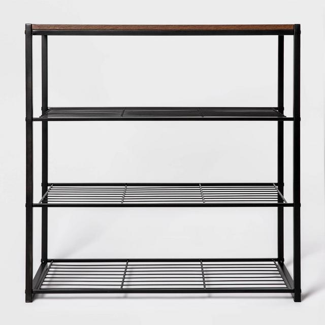 40.75 3 Tier Metal Plant Stand Black - Breighton Home