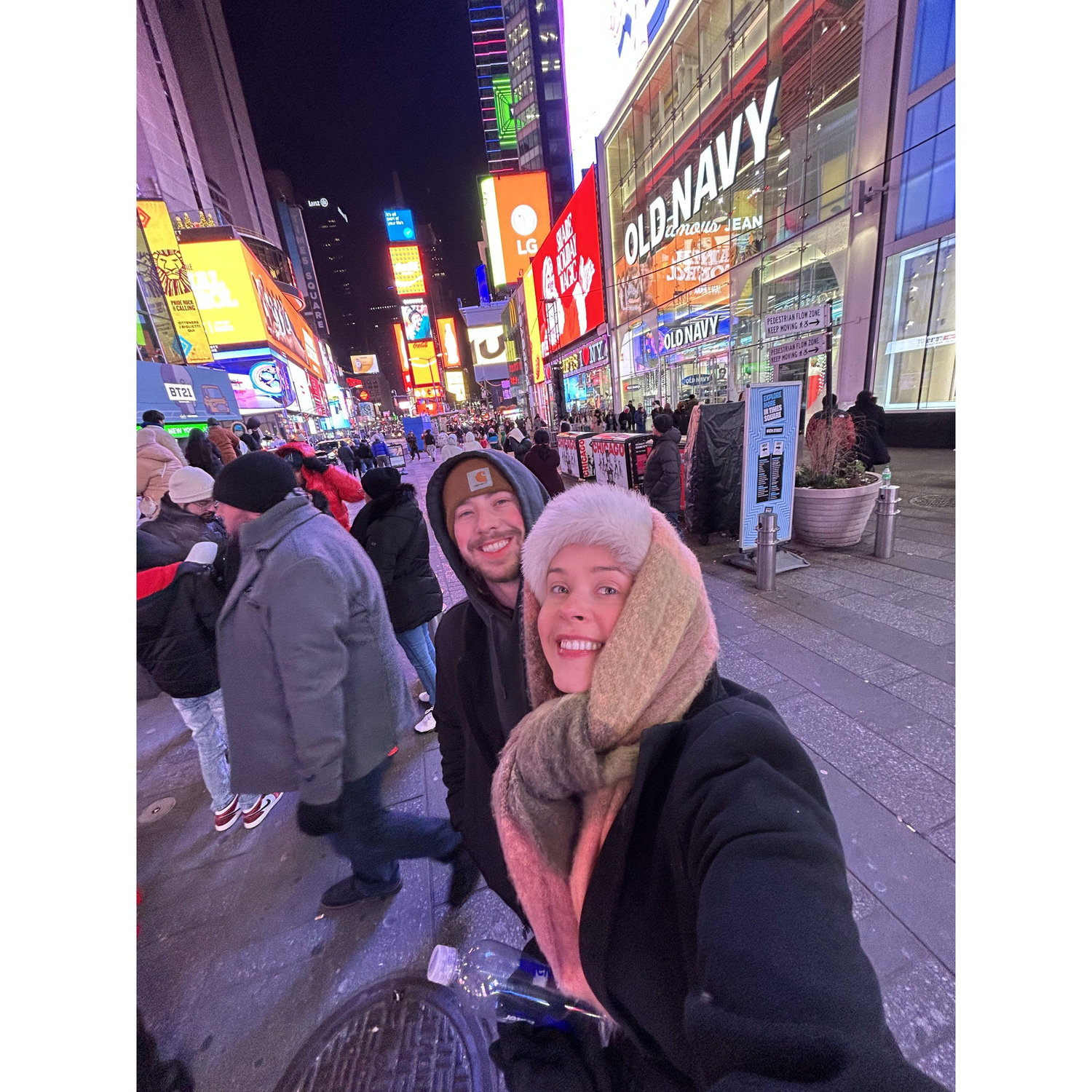 Freezing in Times Square!