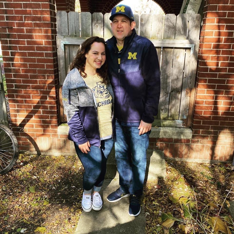 The first UofM v.MSU tailgate we hosted in our house. Joe banned Cierra from the house at this game. ;)