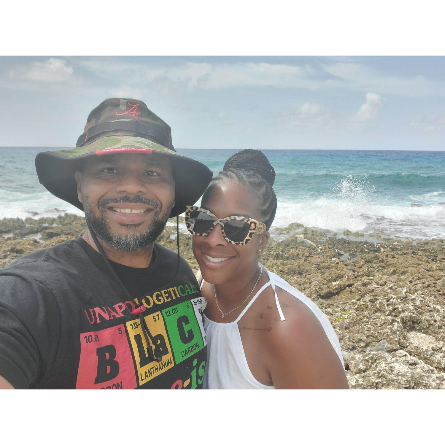 Hanging out at the blow holes in Grand Cayman