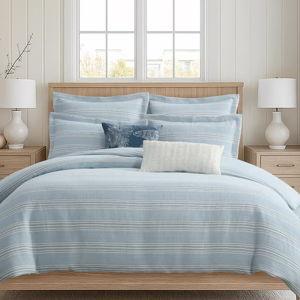 Home Clayton Stripes Textured 3-Pc. Duvet Cover Set, King