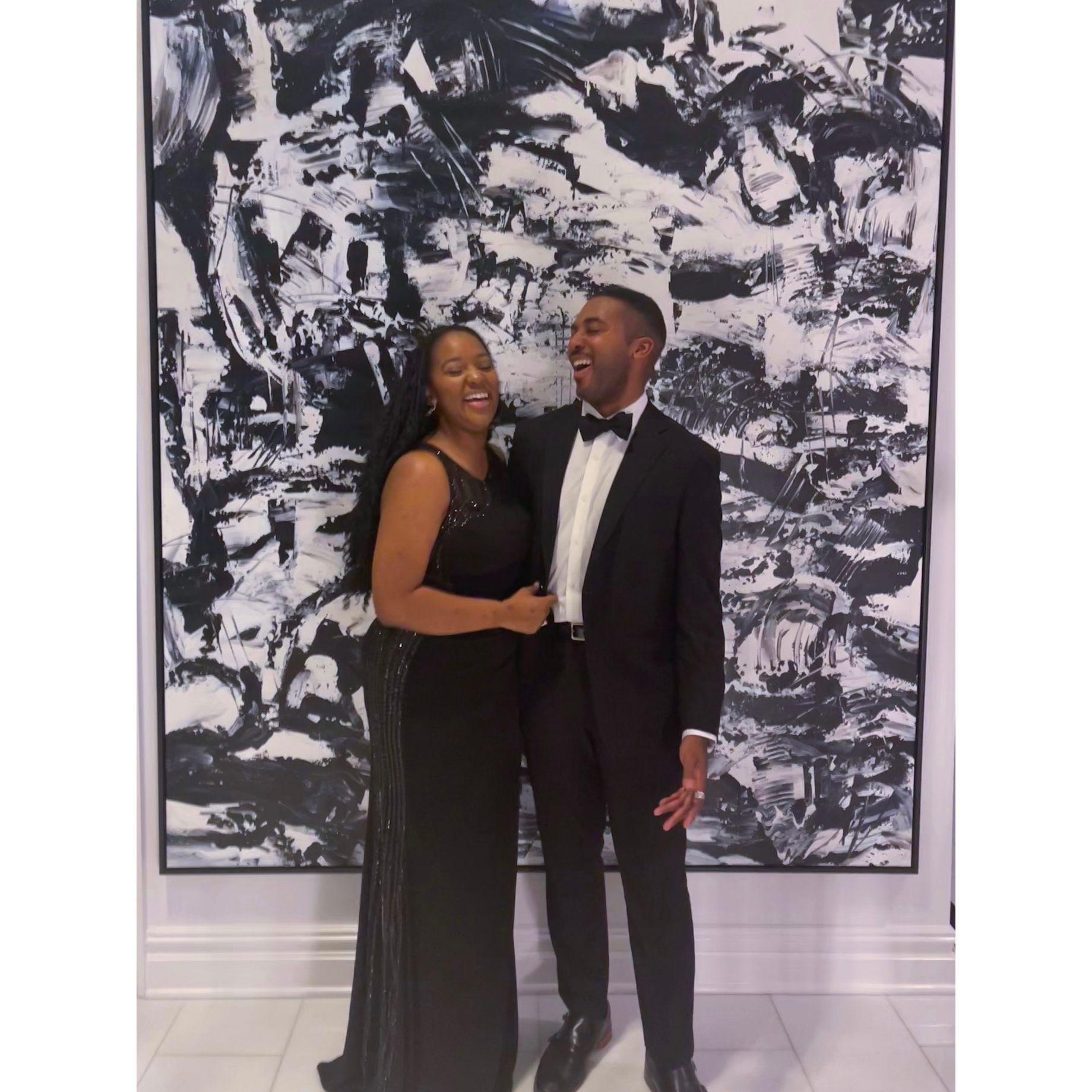 Our first picture together as an official couple