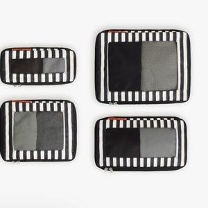 Compressible Packing Cubes - Poplin Strip Black