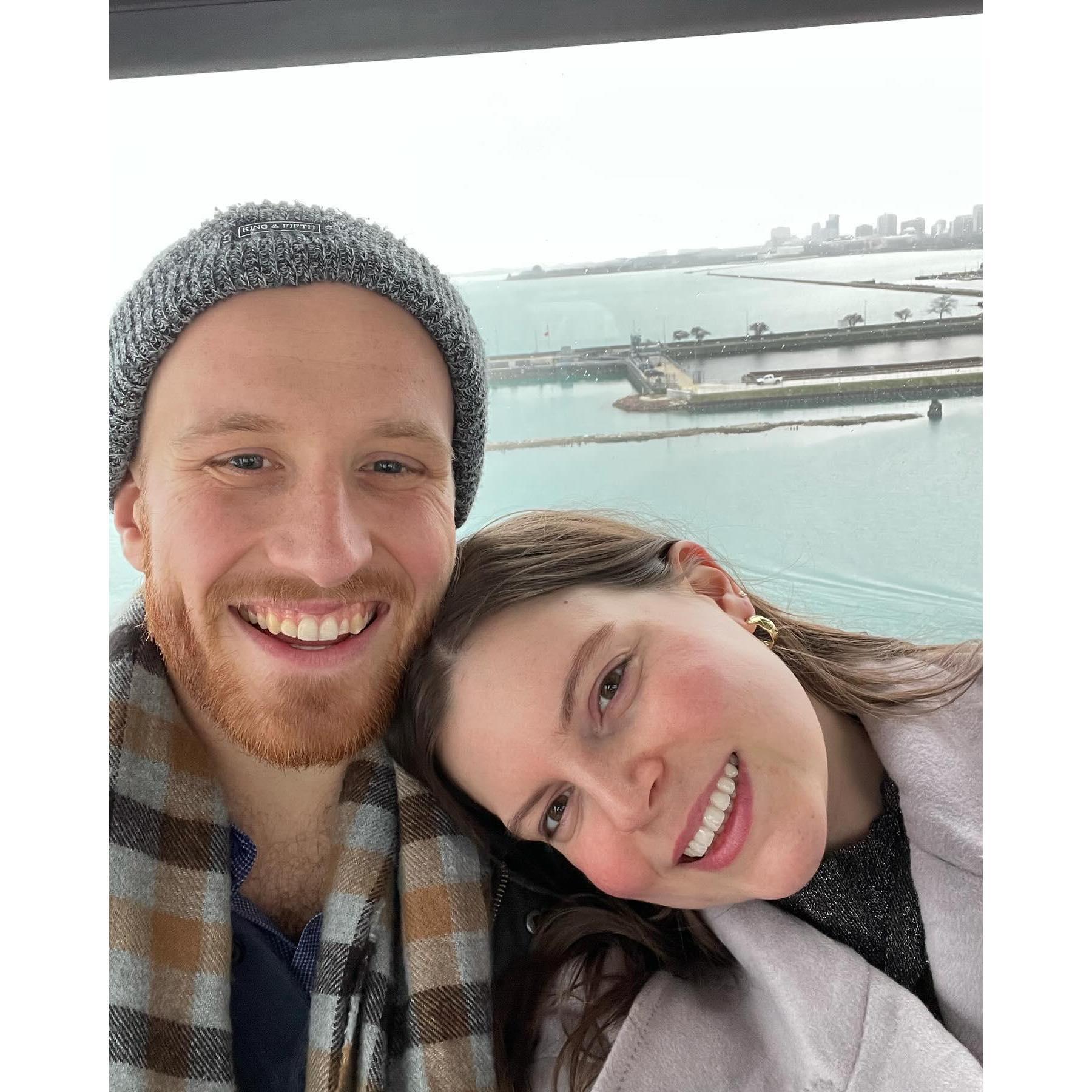 Ferris wheel views of Chicago.