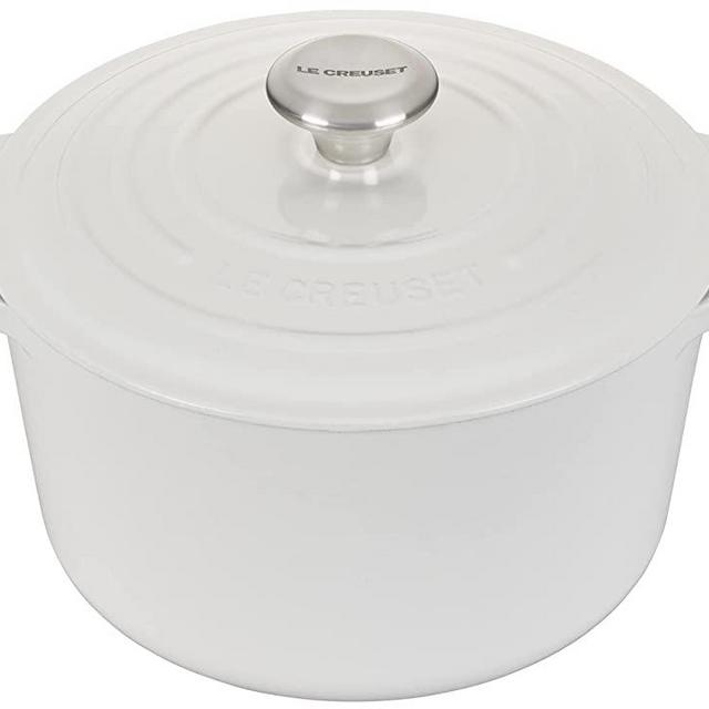 Le Creuset Enameled Cast Iron Signature Deep Round Oven, 5.25qt., White