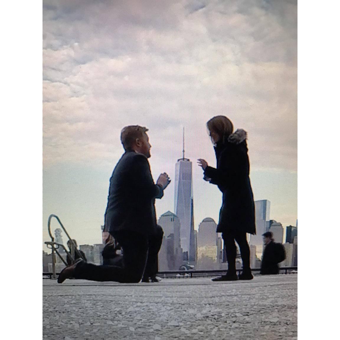 When he asked, I screamed. He had to ask again to make me say the words, "I do!"