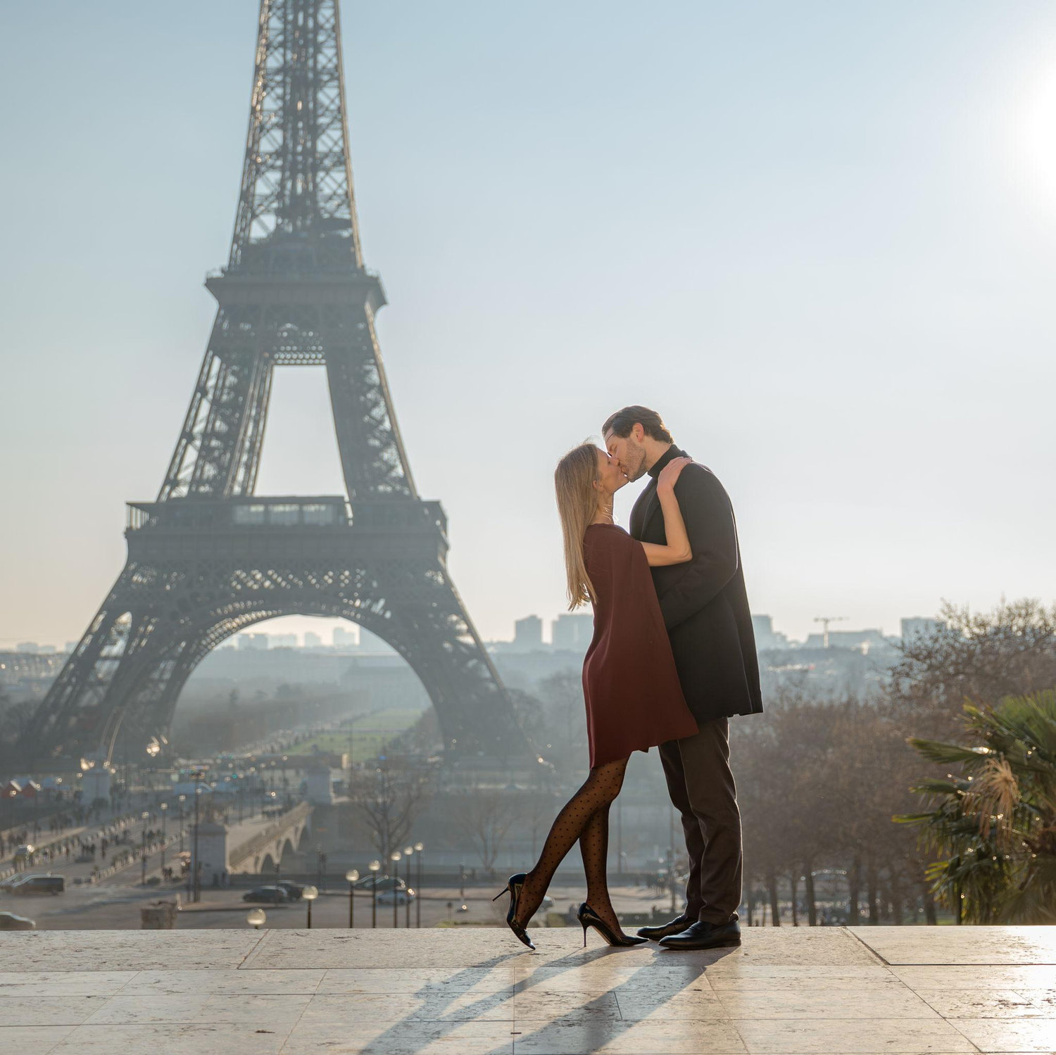 Taking engagement photos Dec 26, 2025 in Paris