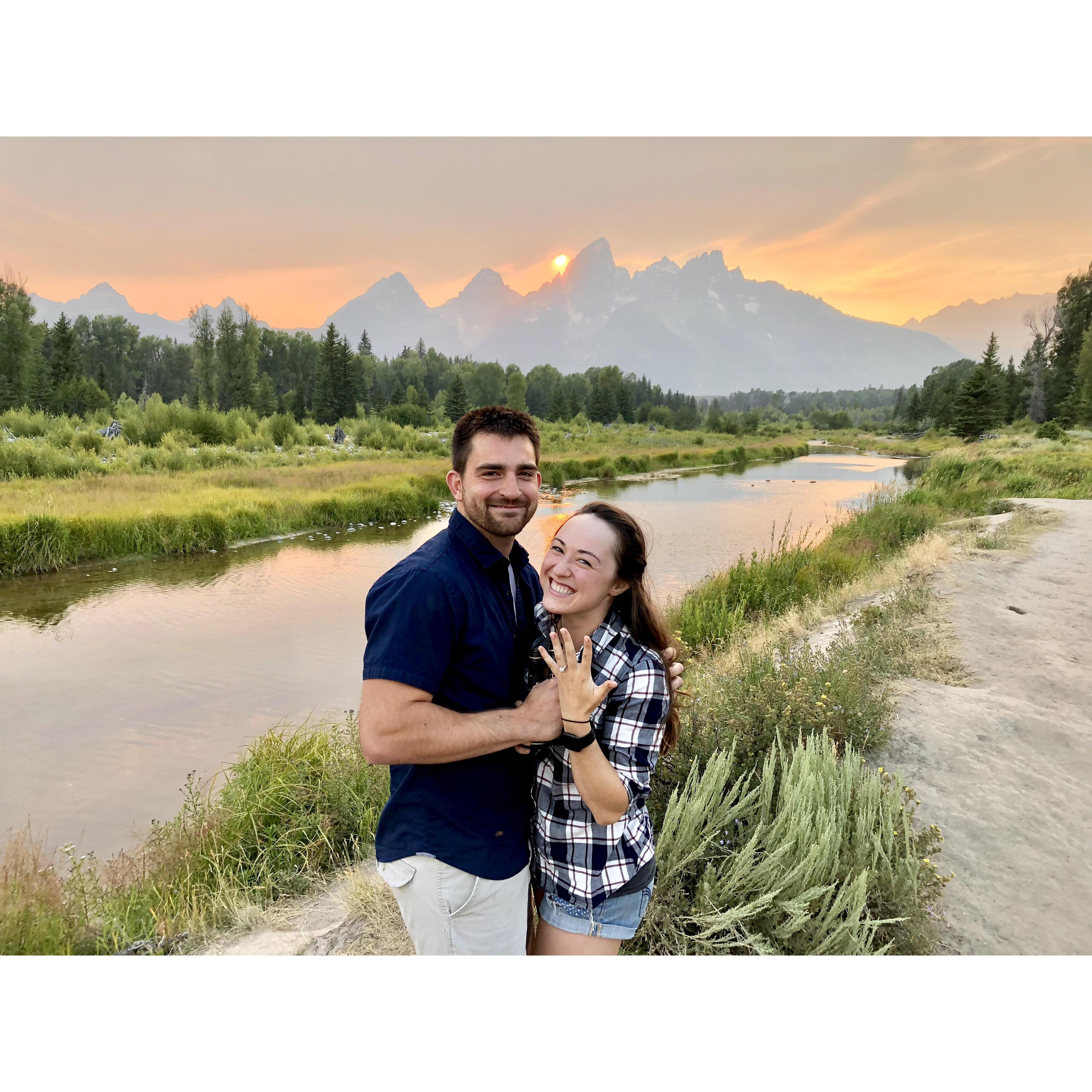 Andy planned the most PERFECT proposal along the Snake River in Grand Teton National Park, Wyoming :) Obviously, I said yes! If you don't know that by now, you're uninvited.