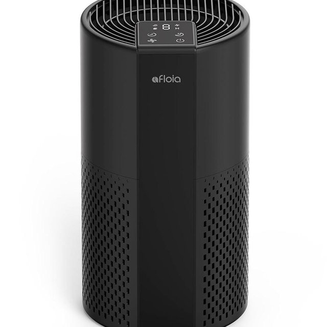Afloia Air Purifier for Home, 4-in-1 Washable Filter for Allergies, Covers Up to 1076 ft², Quiet Operation, Auto Shut-Off & Night Light, Removes Pet Dander, Pollen, Dust, Mold, and Smoke,Black