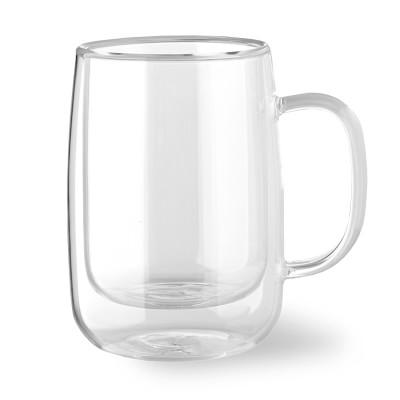 Double-Wall Glass Coffee Mugs, Set of 4