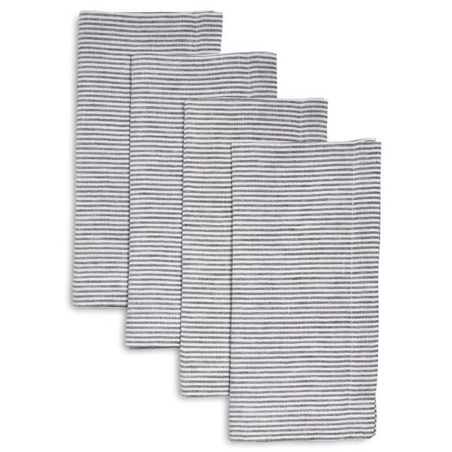 Pinstripe Linen Napkins, Set of 4