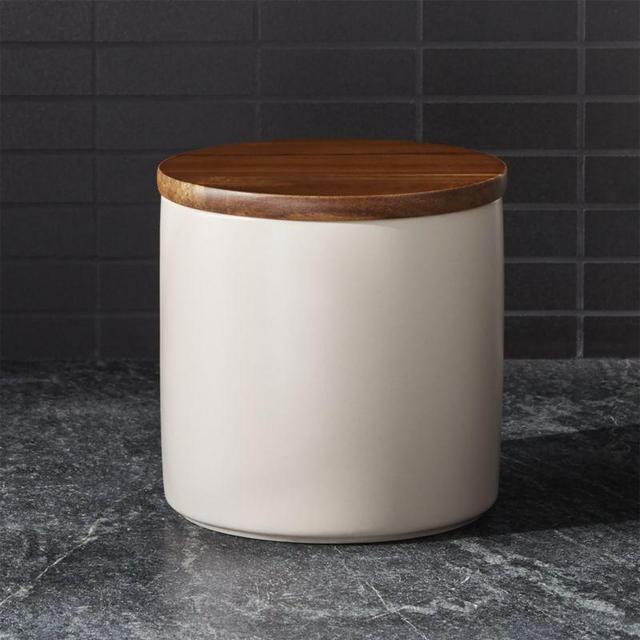 Silo Mushroom 48 Oz. Wood Lid Canister