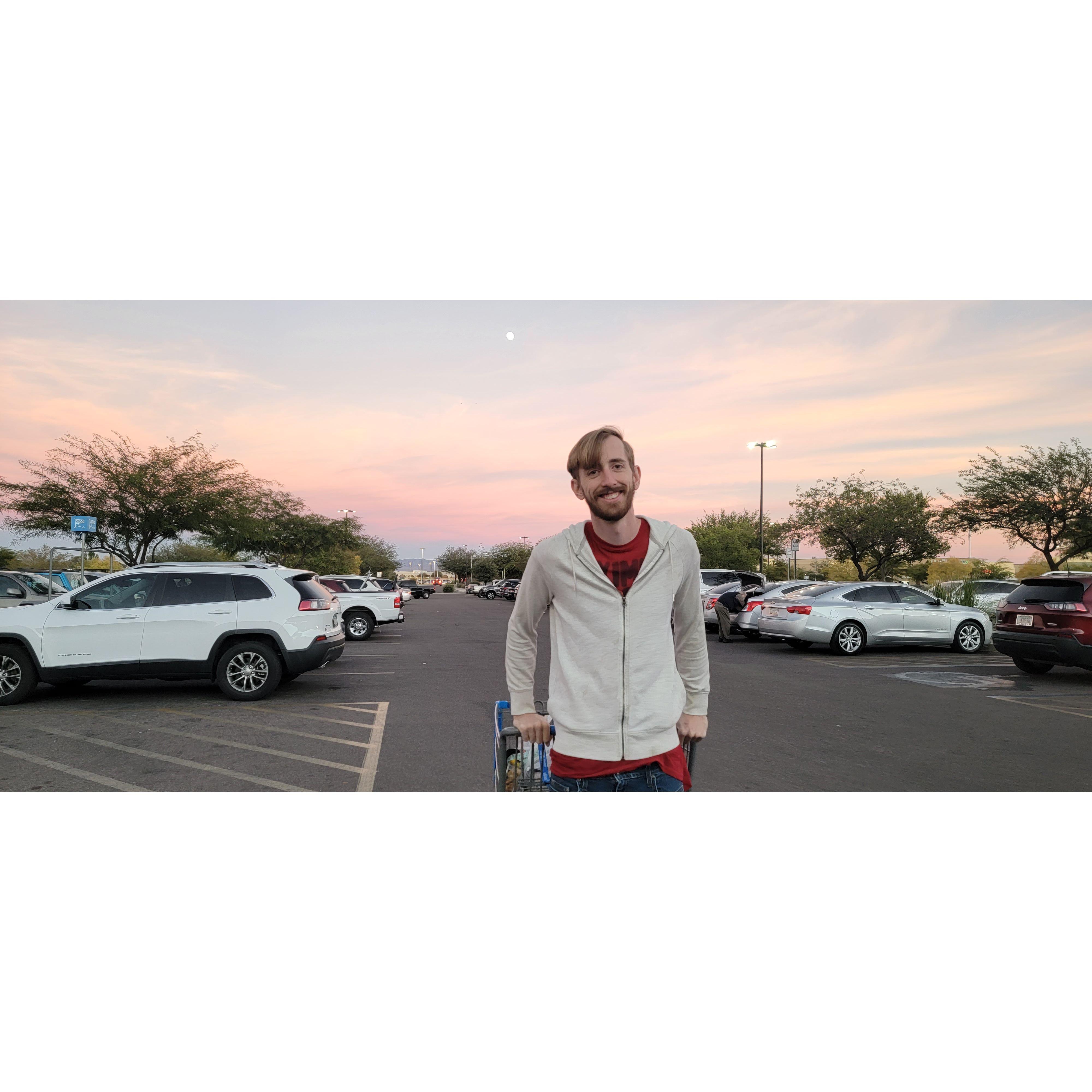 I thought he looked good in a parking lot with that sunset sky