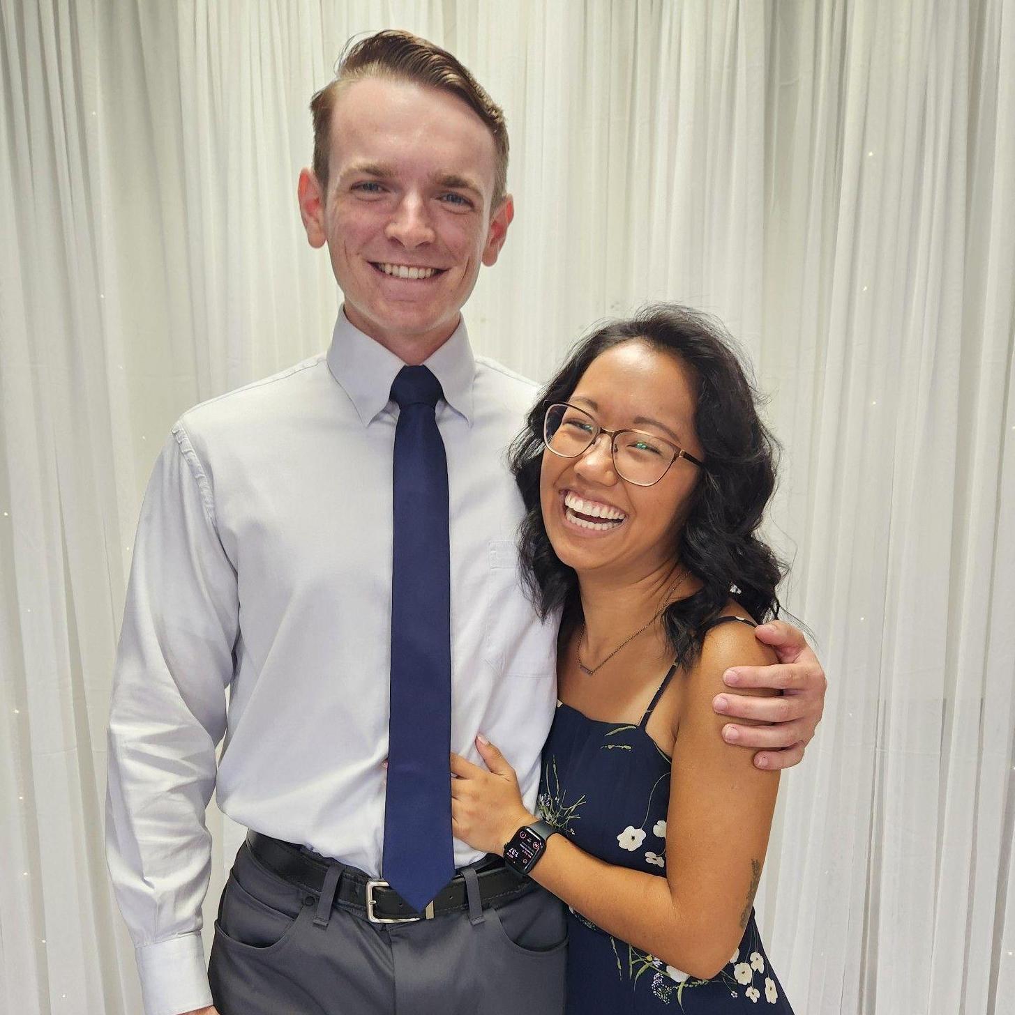 At Elizabeth's nephew's wedding in August